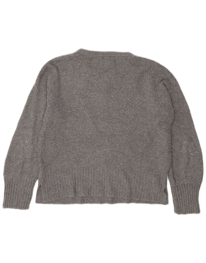 LEE Womens Boat Neck Jumper Sweater UK 18 XL Grey Polyester