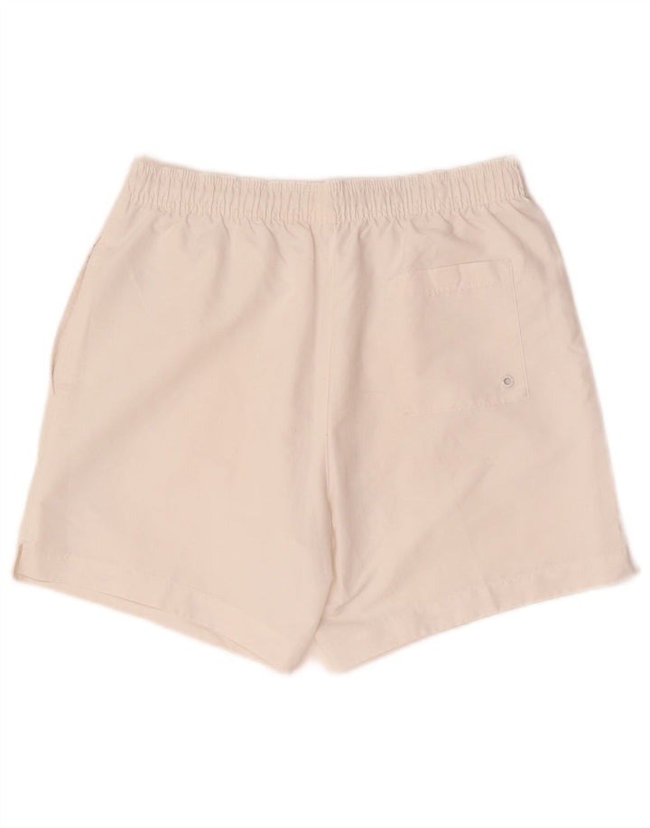 Calvin Klein Mens Graphic Swimming Shorts Small  White Polyester