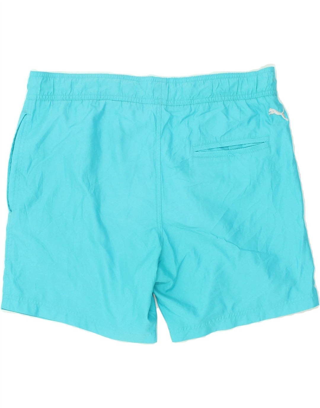 PUMA Mens Graphic Sport Shorts Medium Blue Polyester | Vintage Puma | Thrift | Second-Hand Puma | Used Clothing | Messina Hembry 