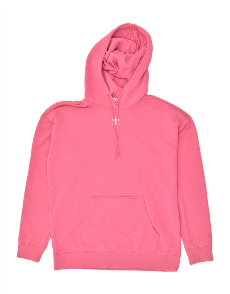 ADIDAS Womens Hoodie Jumper UK 8 Small  Pink Cotton | Vintage Adidas | Thrift | Second-Hand Adidas | Used Clothing | Messina Hembry 