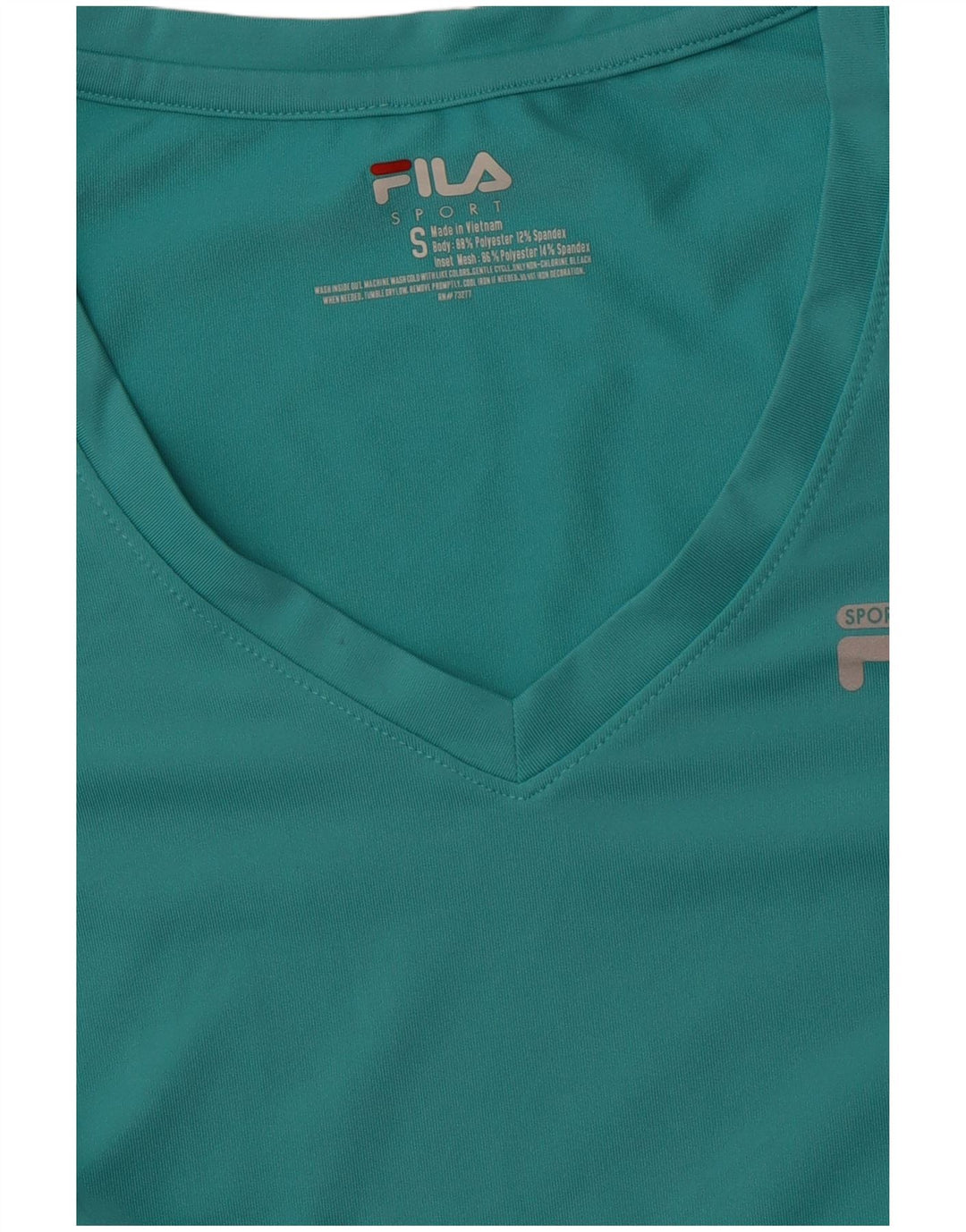 FILA Womens T-Shirt Top UK 8 Small Turquoise Polyester