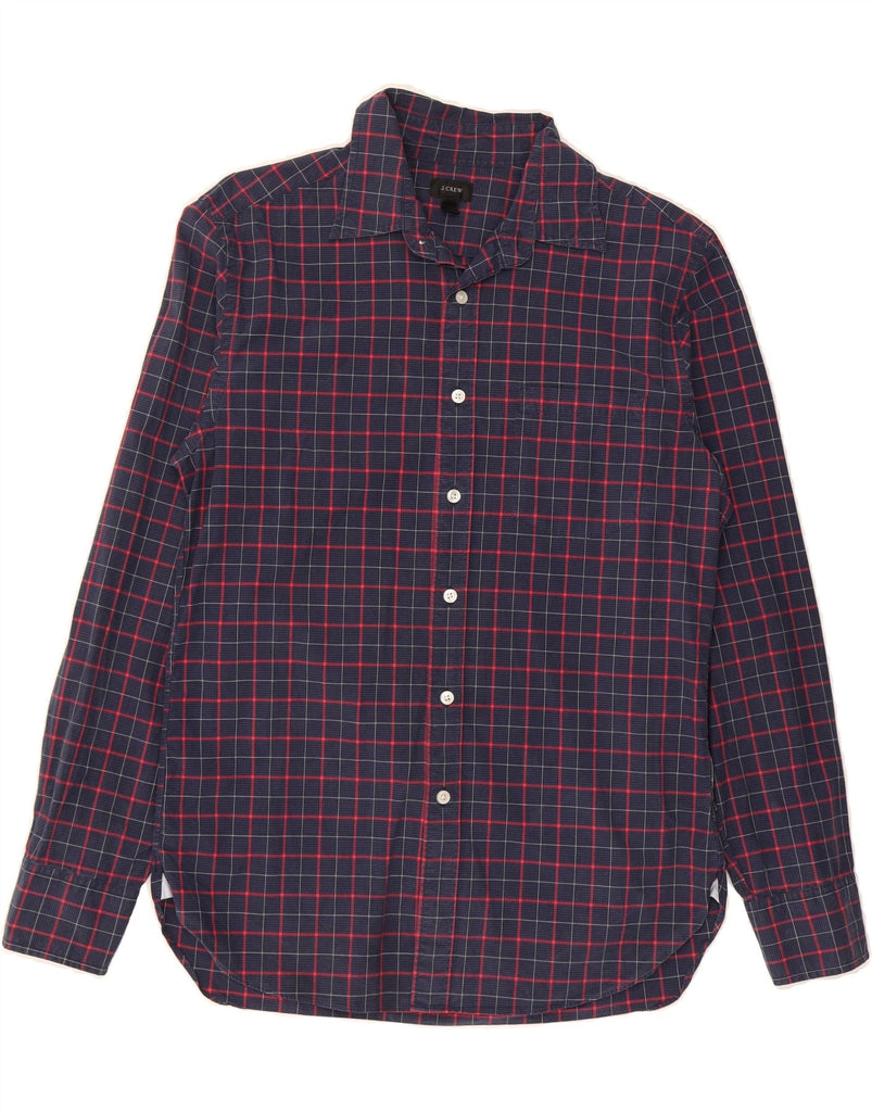 J. CREW Mens Shirt Small Navy Blue Check Cotton Vintage J. Crew and Second-Hand J. Crew from Messina Hembry 