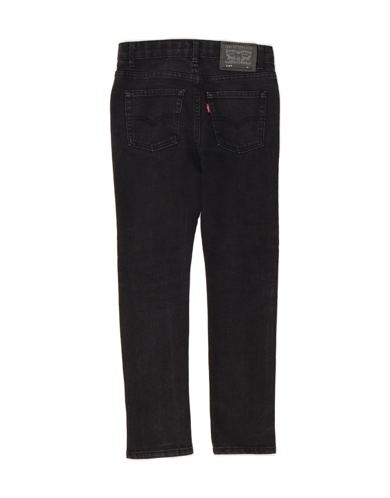 LEVI'S Boys 510 Skinny Jeans 7-8 Years W24 L24 Black Cotton Vintage Levi's and Second-Hand Levi's from Messina Hembry 