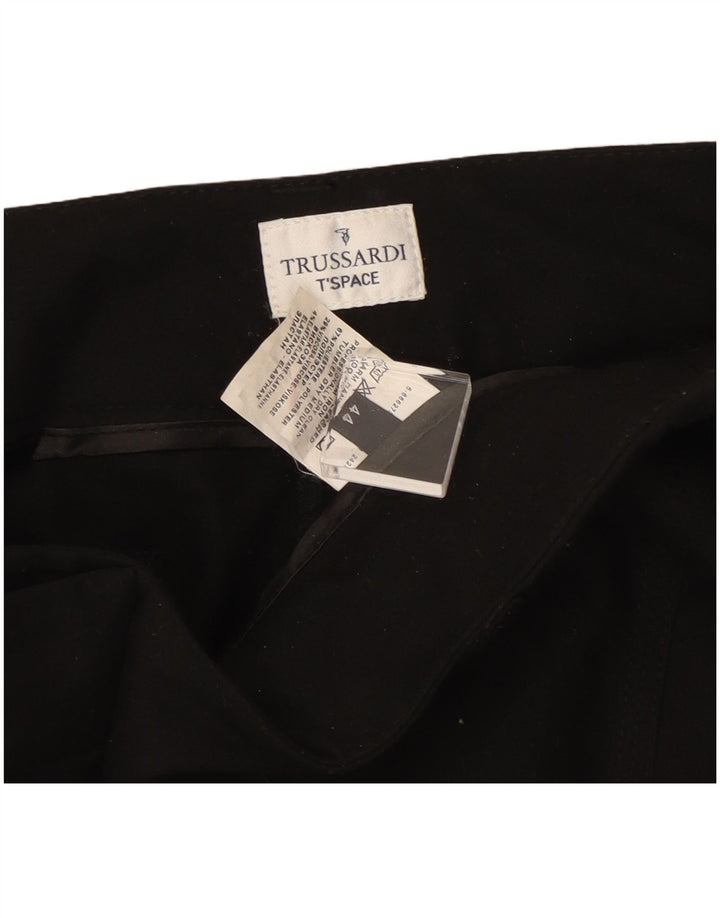 Trussardi Womens Straight Suit Trousers IT 44 Medium W30 L31 Black