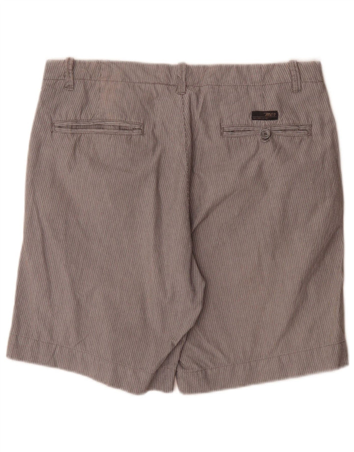 Marlboro Classics Mens Chino Shorts EU 50 Large W34 Grey Pinstripe