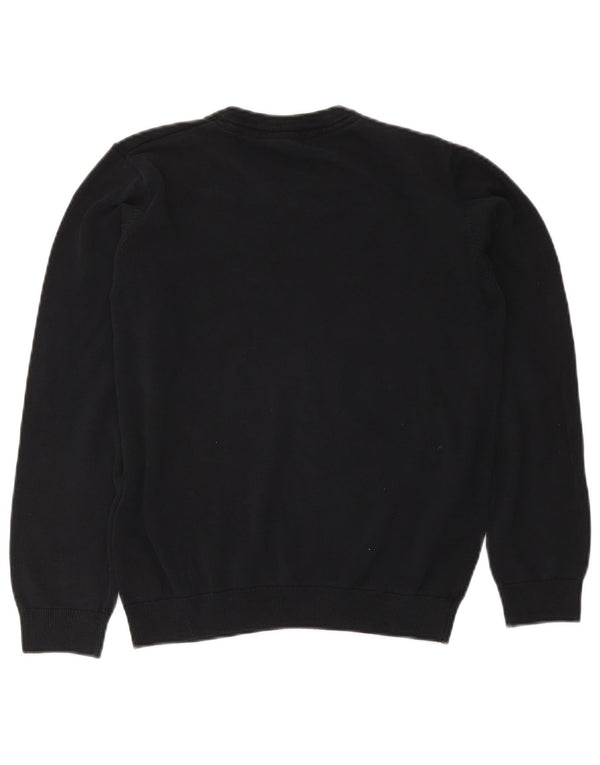 Marks & Spencer Boys V-Neck Jumper Sweater 14-15 Years Navy Blue Cotton