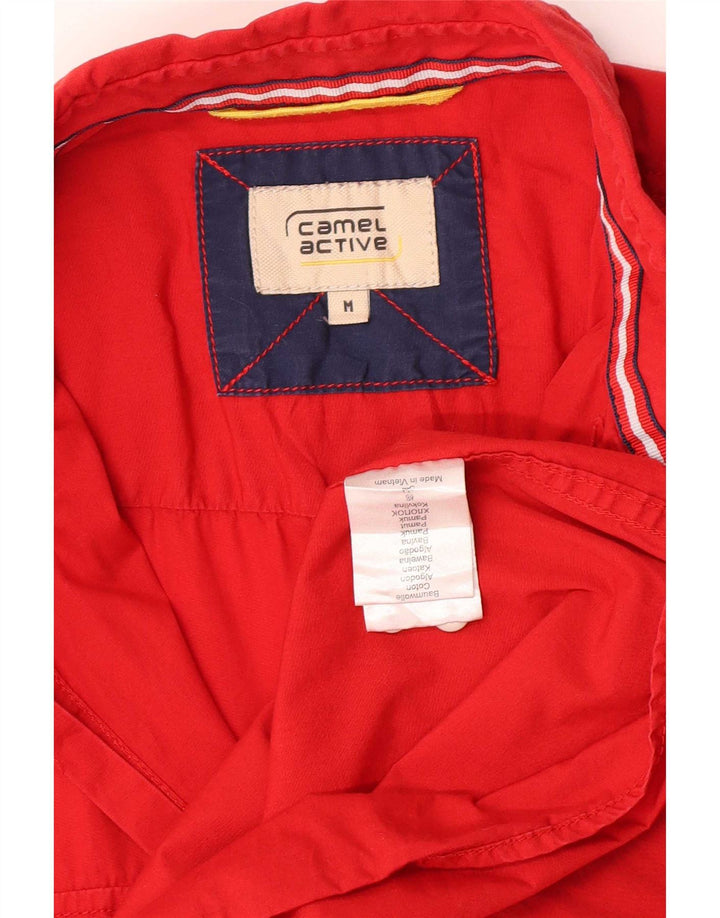 Camel Active Mens Short Sleeve Shirt Medium Red Cotton