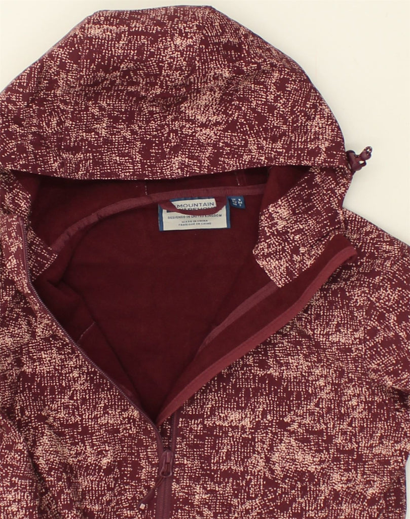 MOUNTAIN WAREHOUSE Womens Zip Hoodie Sweater Flecked UK 6 XS  Maroon | Vintage Mountain Warehouse | Thrift | Second-Hand Mountain Warehouse | Used Clothing | Messina Hembry 