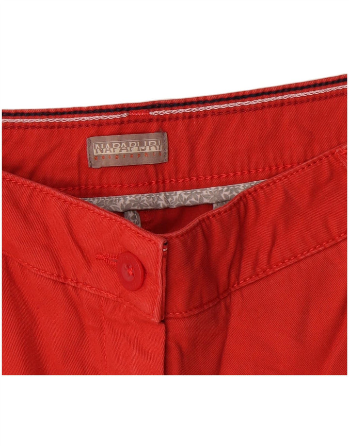 Napapijri Womens Geographic Chino Shorts W30 Medium Red Polyester