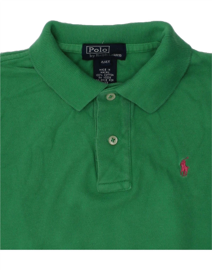 POLO RALPH LAUREN Boys Polo Shirt 3-4 Years Green Cotton | Vintage Polo Ralph Lauren | Thrift | Second-Hand Polo Ralph Lauren | Used Clothing | Messina Hembry 
