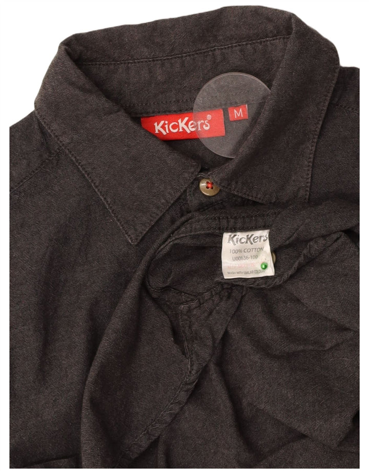KICKERS Mens Shirt Medium Grey Cotton