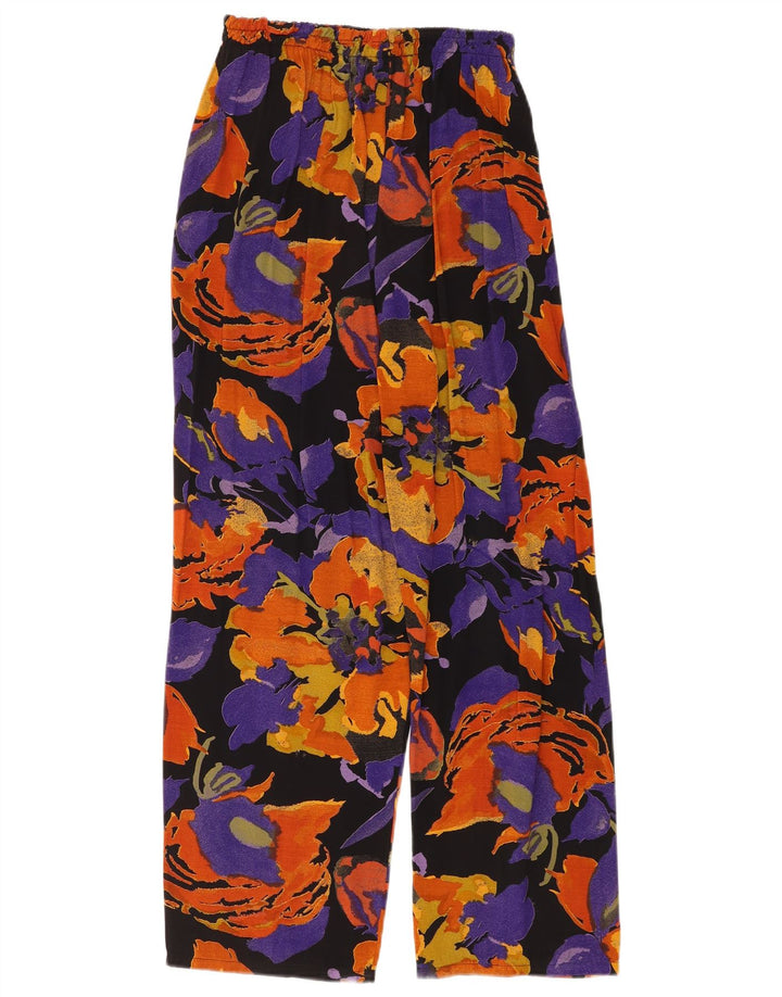 Vintage Womens Abstract Pattern Casual Trousers UK 14 Large W32 L26 Multico