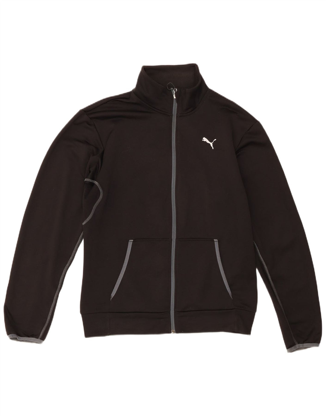 Puma Mens Tracksuit Top Jacket Medium Black Polyester