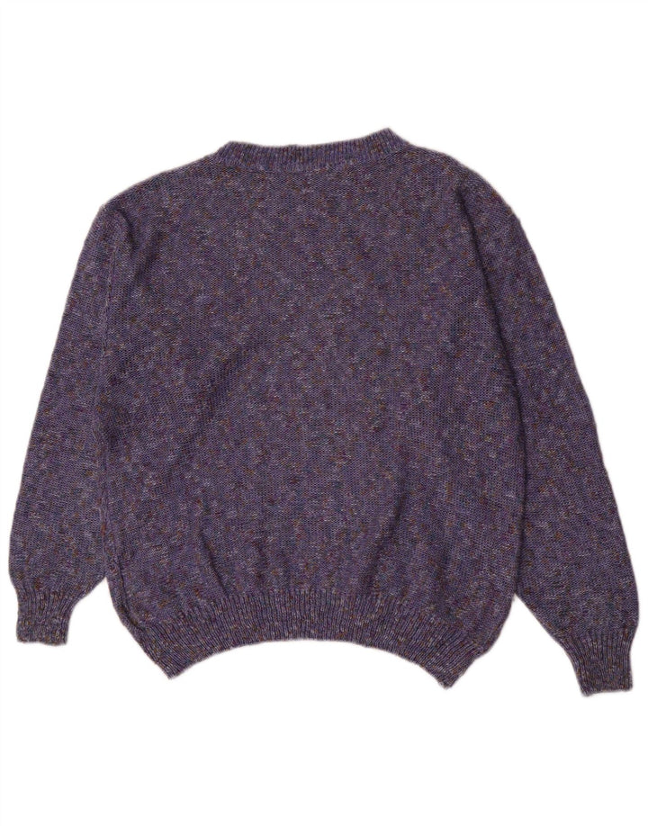 Vintage Womens Oversized Crew Neck Jumper Sweater EU 38/40 Medium Purple