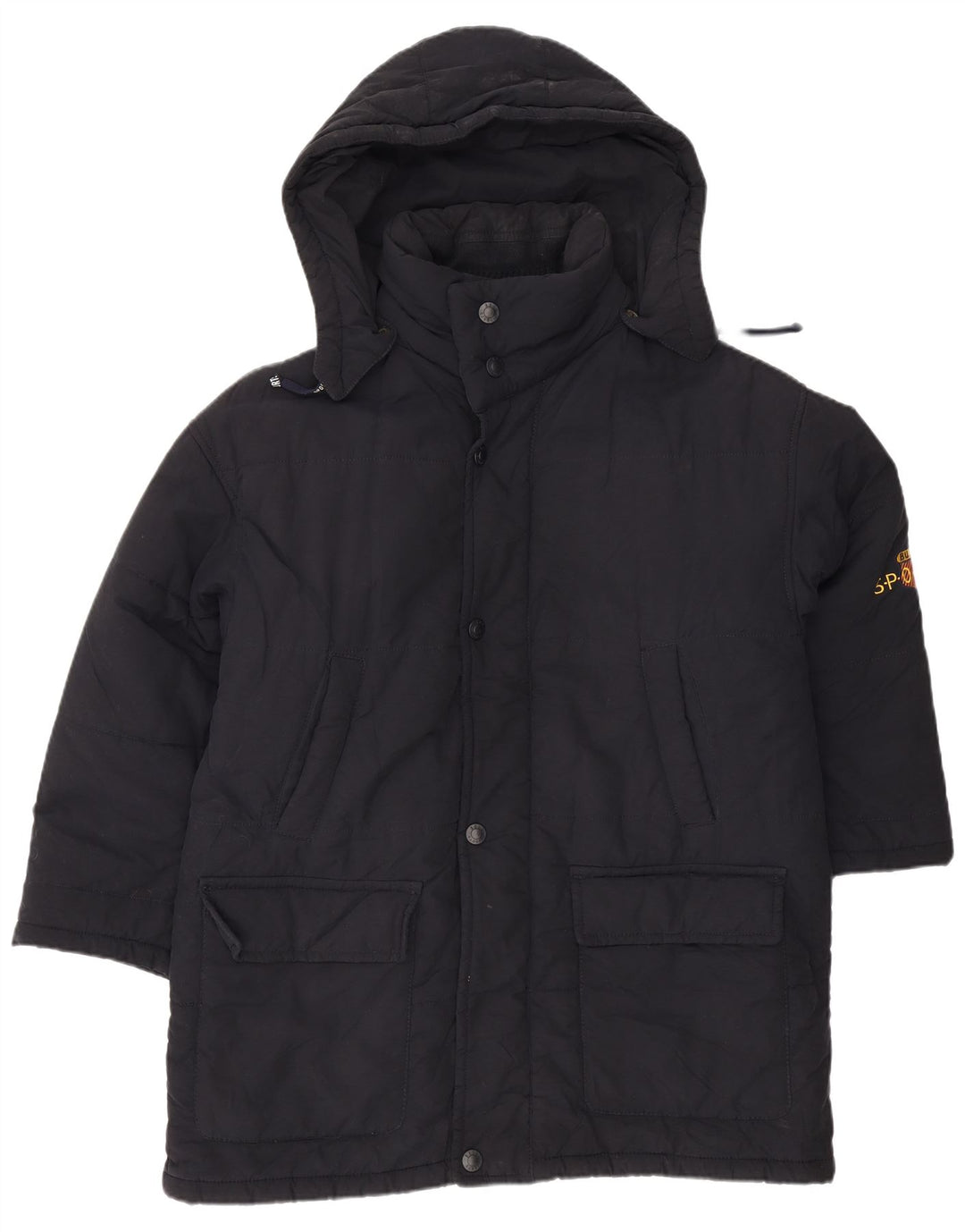 Bush Mens Hooded Padded Jacket UK 44 2XL Navy Blue