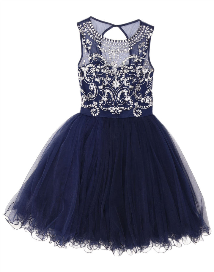 Quiz Womens Sleeveless Tutu Dress UK 4 XS Navy Blue