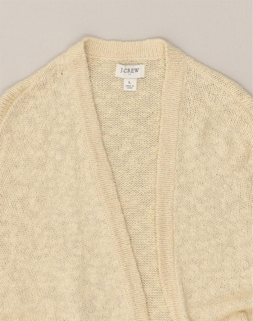 J. CREW Womens Cardigan Sweater UK 16 Large Off White Cotton | Vintage J. Crew | Thrift | Second-Hand J. Crew | Used Clothing | Messina Hembry 