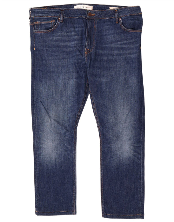 GUESS Mens Skinny Jeans W42 L28 Blue Polyester