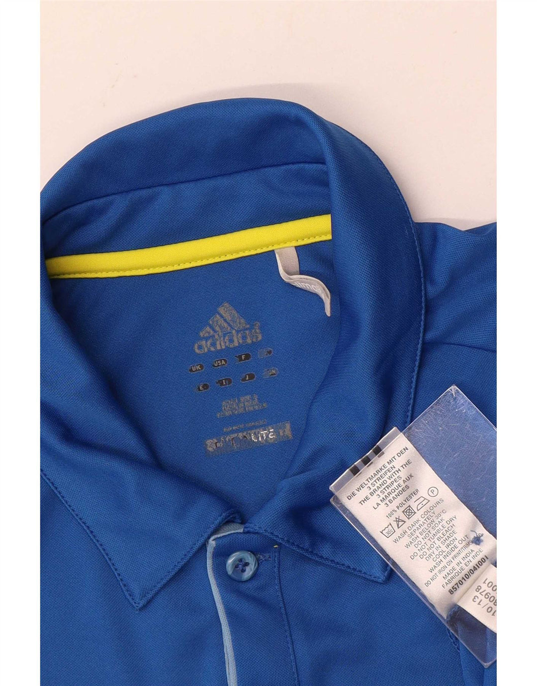 Adidas Mens Climalite Polo Shirt Small Blue Polyester