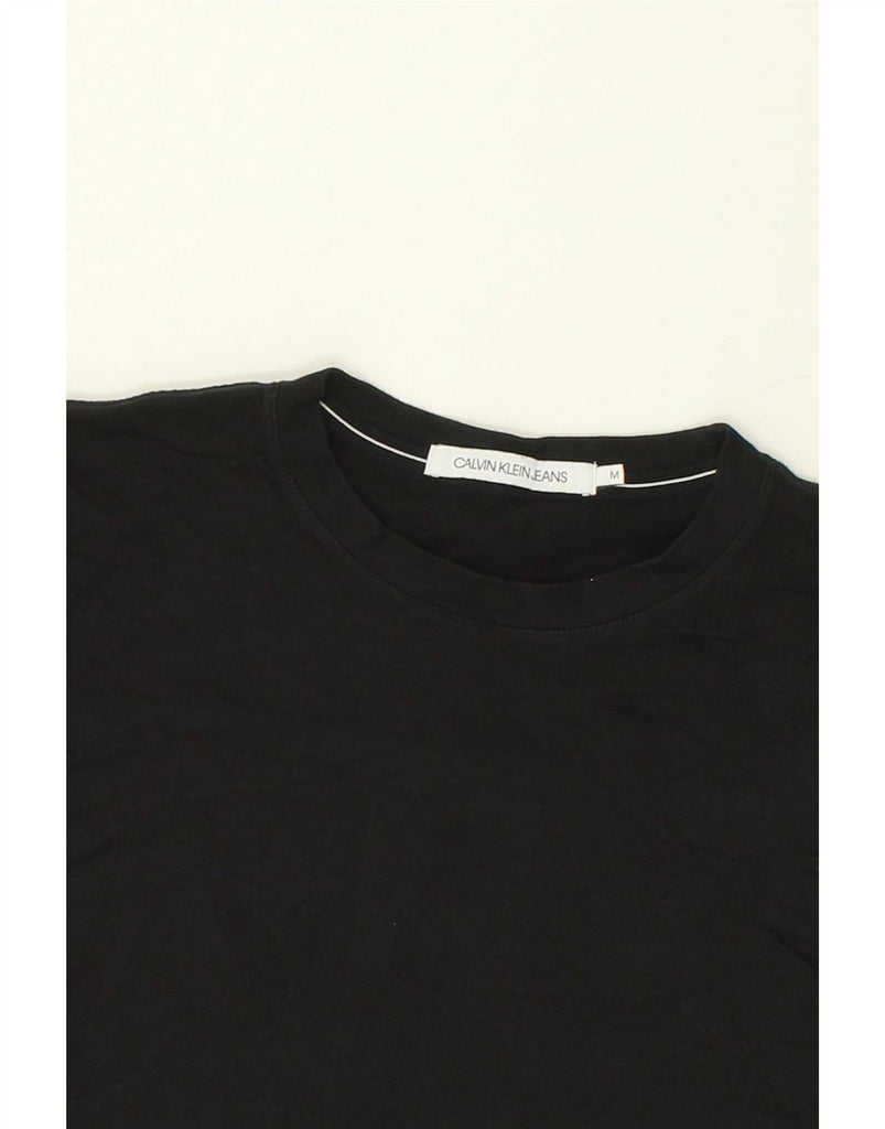 CALVIN KLEIN JEANS Womens Graphic T-Shirt Top UK 14 Medium Black Cotton Vintage Calvin Klein Jeans and Second-Hand Calvin Klein Jeans from Messina Hembry 