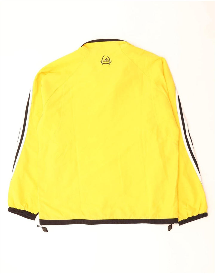 ADIDAS Mens Tracksuit Top Jacket UK 42 /44 Large Yellow Colourblock