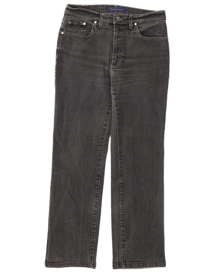 Trussardi Womens Straight Jeans W32 L28 Grey Cotton
