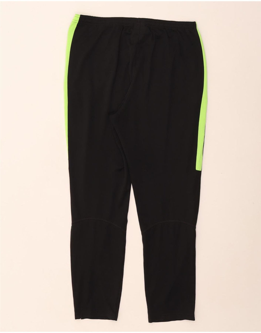 NIKE Mens Dri Fit Tracksuit Trousers Large Black Colourblock Polyester