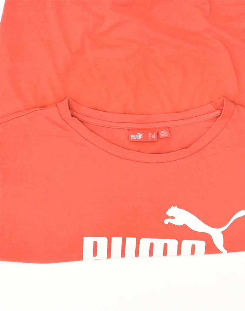 PUMA Mens Graphic T-Shirt Top Large Orange Cotton | Vintage Puma | Thrift | Second-Hand Puma | Used Clothing | Messina Hembry 