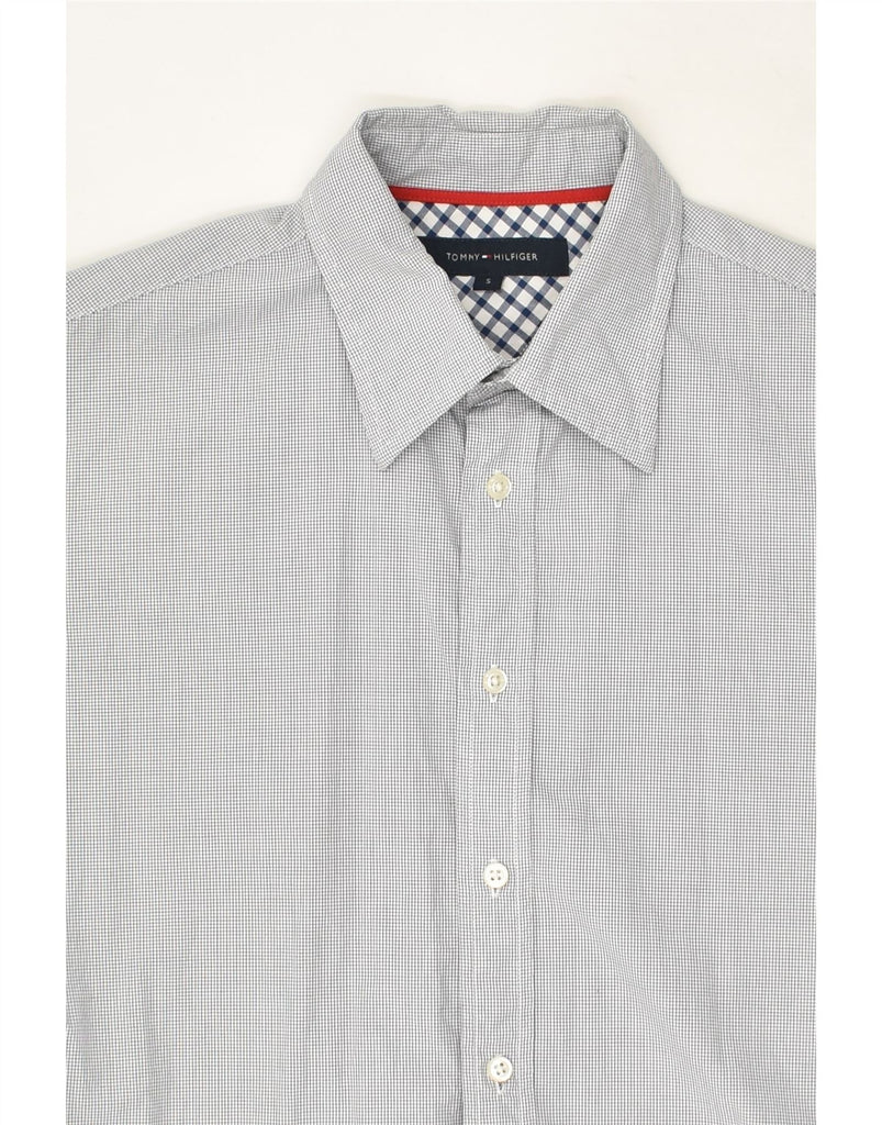 TOMMY HILFIGER Mens Shirt Small Grey Check Cotton | Vintage Tommy Hilfiger | Thrift | Second-Hand Tommy Hilfiger | Used Clothing | Messina Hembry 