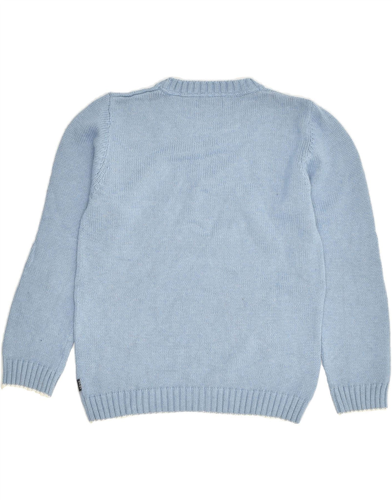 GANT Boys Graphic Crew Neck Jumper Sweater 9-10 Years Large  Blue Cotton | Vintage Gant | Thrift | Second-Hand Gant | Used Clothing | Messina Hembry 