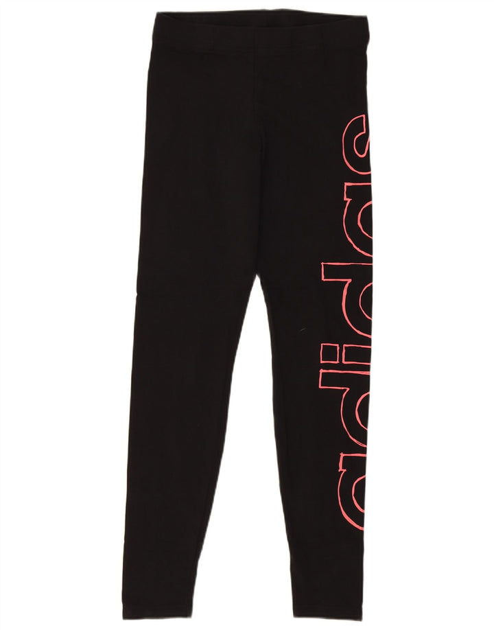 Adidas Girls Graphic Leggings 14-15 Years  Black
