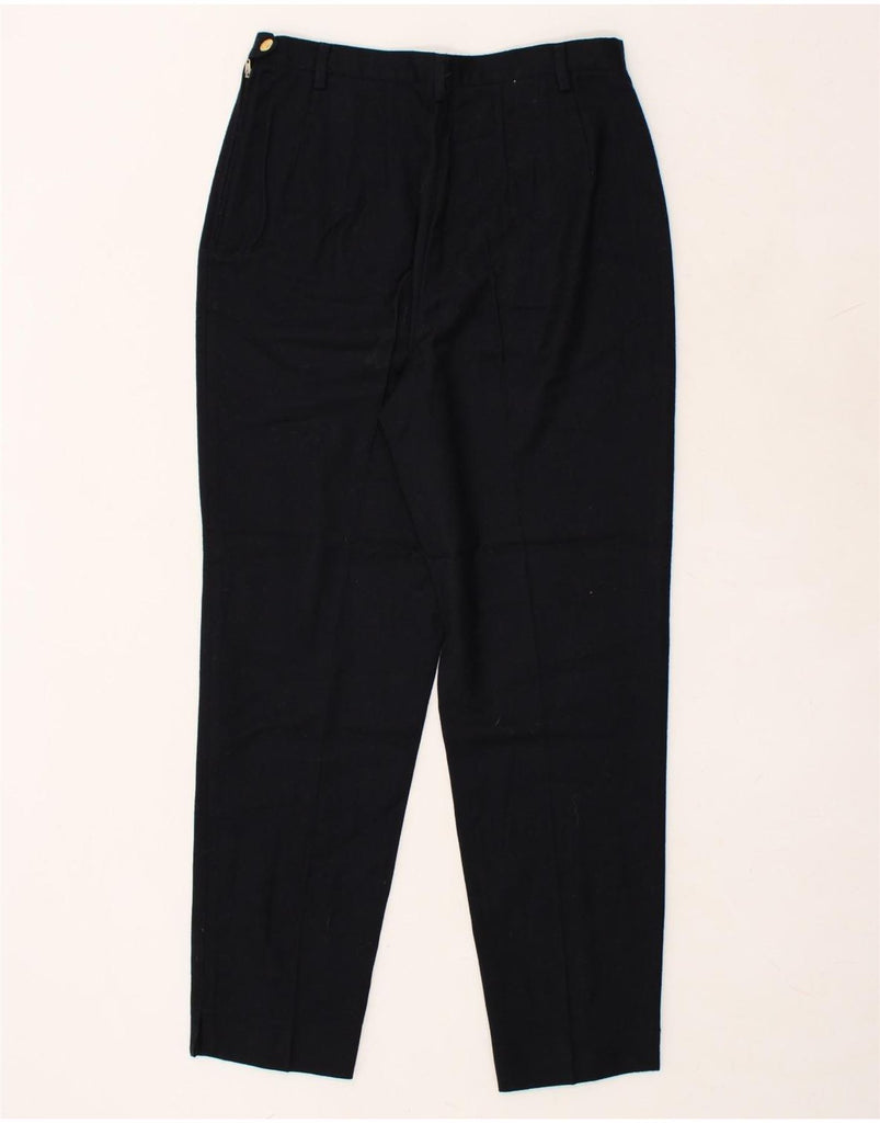 ALBA FORNARI Womens Tapered Suit Trousers IT 46 Large W30 L28 Navy Blue | Vintage Alba Fornari | Thrift | Second-Hand Alba Fornari | Used Clothing | Messina Hembry 