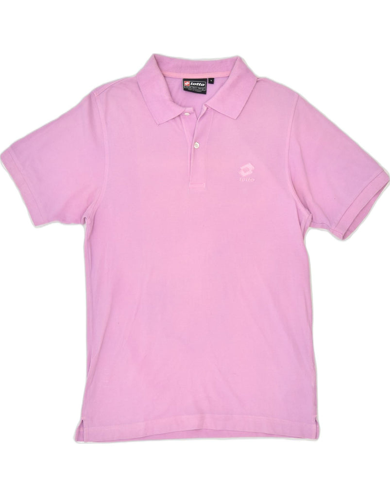 LOTTO Mens Polo Shirt Medium Pink Cotton | Vintage | Thrift | Second-Hand | Used Clothing | Messina Hembry 