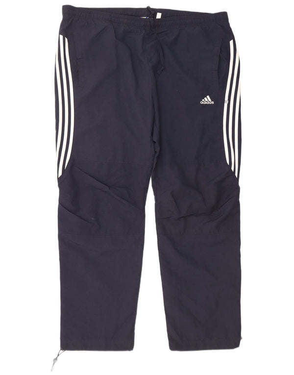 ADIDAS Mens Tracksuit Trousers Joggers XL Navy Blue Polyester