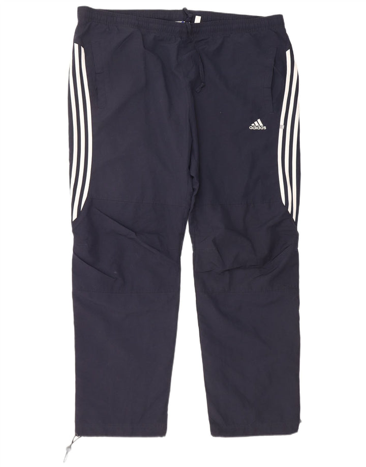 ADIDAS Mens Tracksuit Trousers Joggers XL Navy Blue Polyester