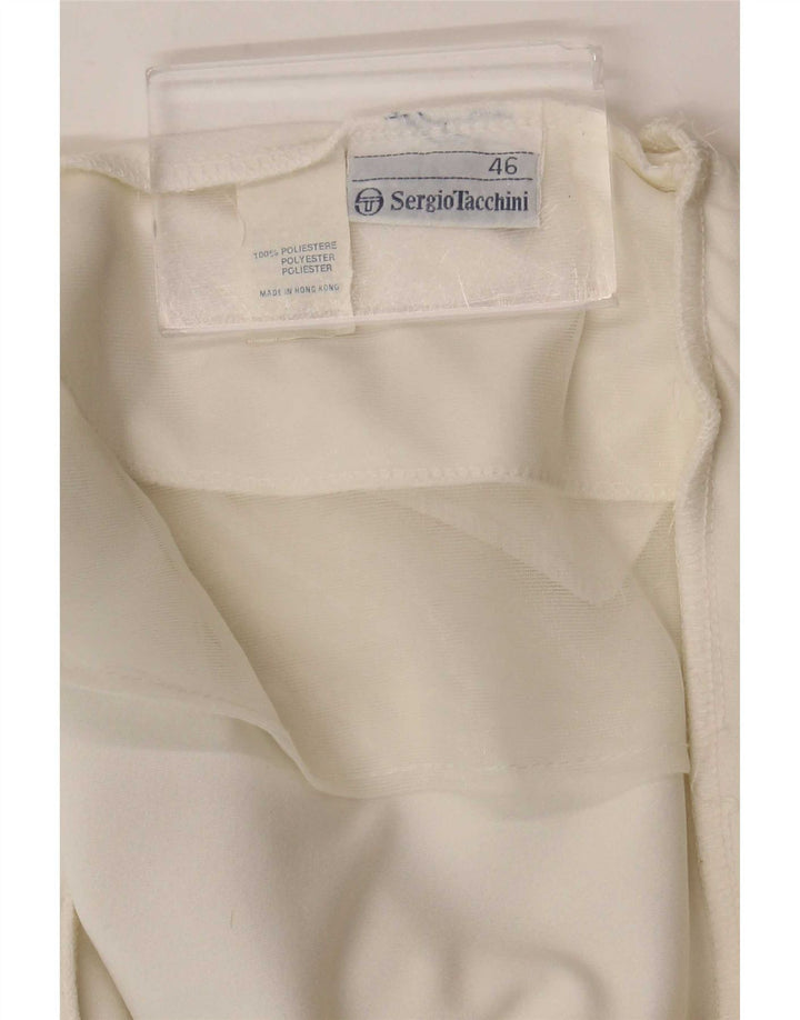 Sergio Tacchini Womens Graphic Sport Shorts IT 46 Large White Polyester