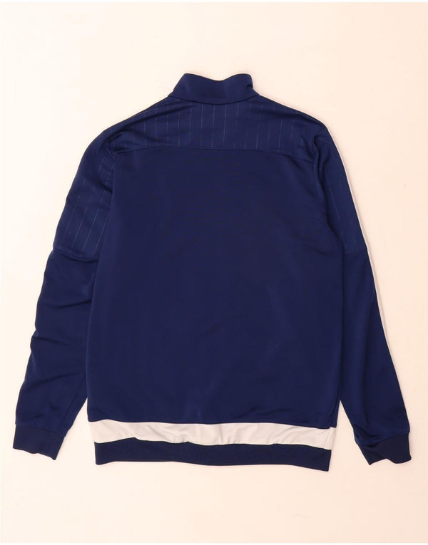 Adidas Boys Tracksuit Top Jacket 13-14 Years Navy Blue Colourblock