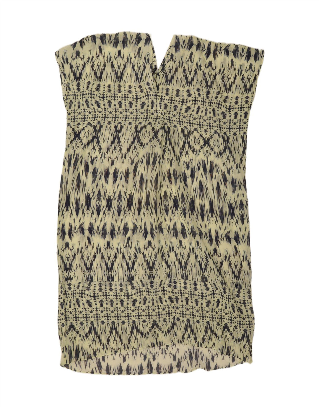 ZARA Womens Abstract Pattern Oversized Shift Dress UK 14 Medium Green