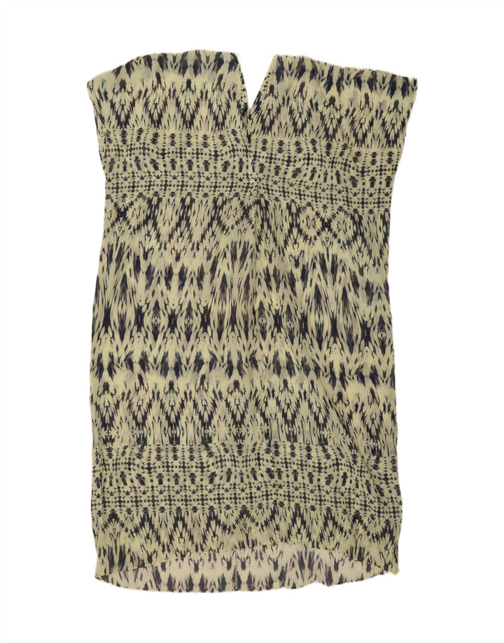 ZARA Womens Abstract Pattern Oversized Shift Dress UK 14 Medium Green