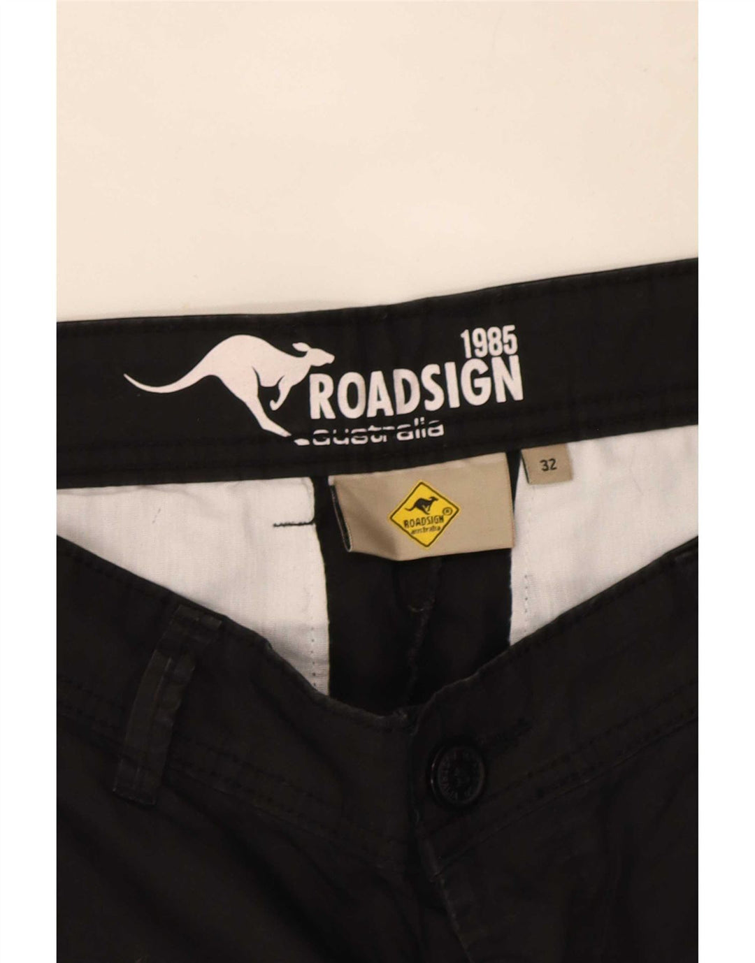 Roadsign Australia Mens Chino Shorts W32 Medium Black Cotton