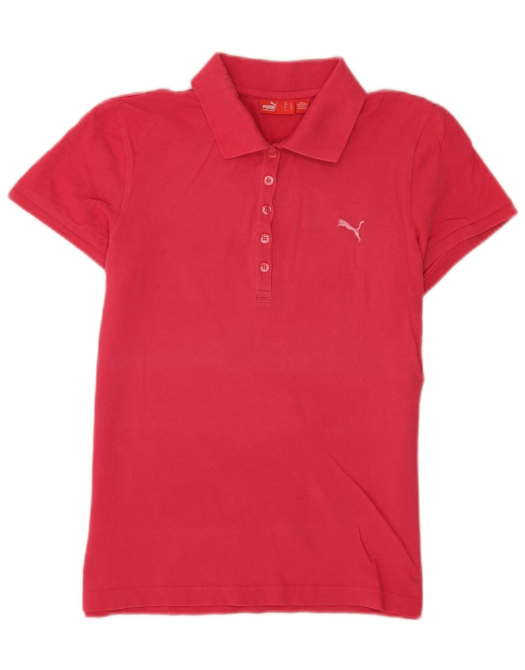 Puma Womens Polo Shirt UK 14 Medium Pink