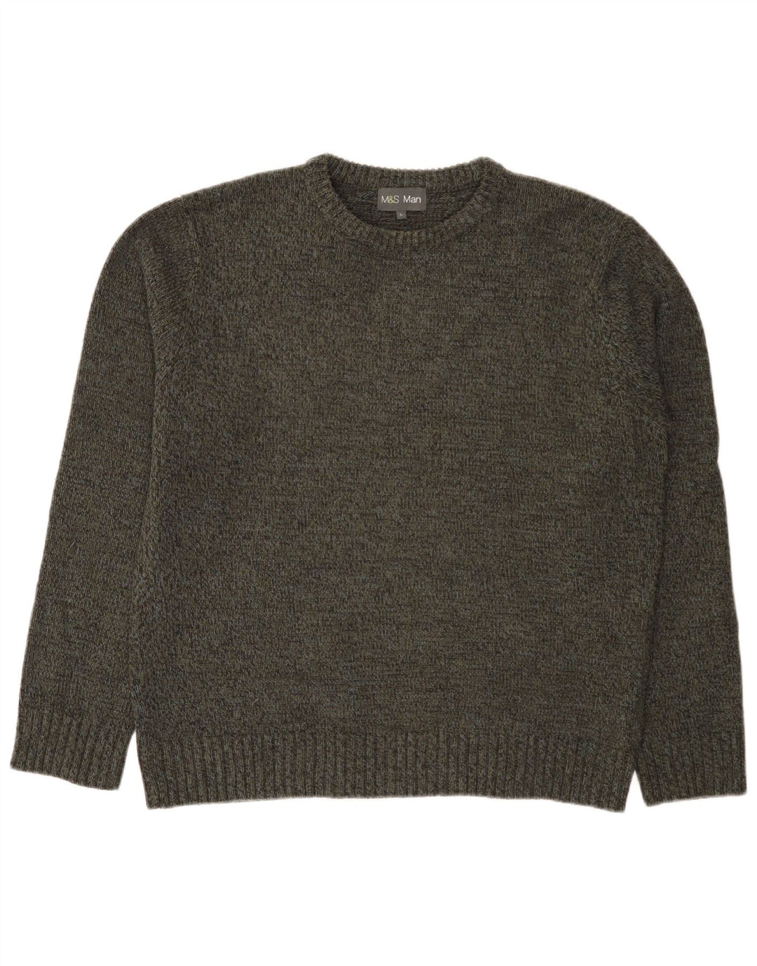 Marks & Spencer Mens Boat Neck Jumper Sweater Large Khaki