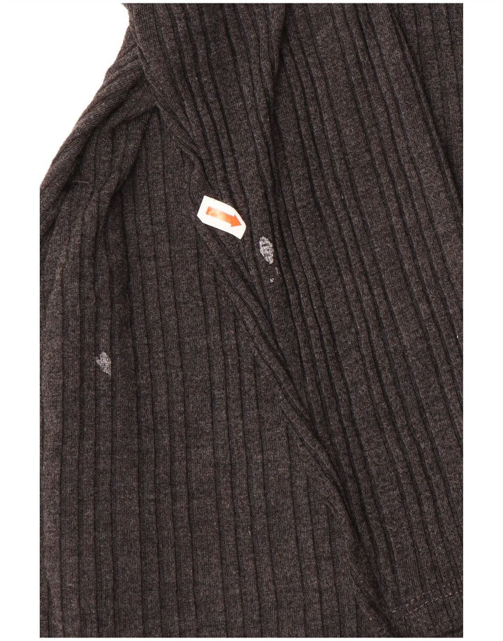 Marks & Spencer Womens Long Sleeve Jumper Dress UK 18 XL Grey Polyester