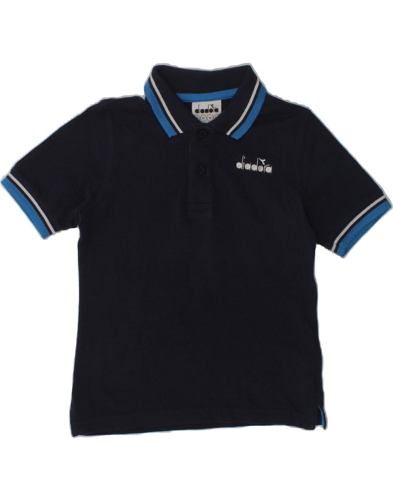 DIADORA Boys Polo Shirt 5-6 Years XS Navy Blue Cotton | Vintage Diadora | Thrift | Second-Hand Diadora | Used Clothing | Messina Hembry 