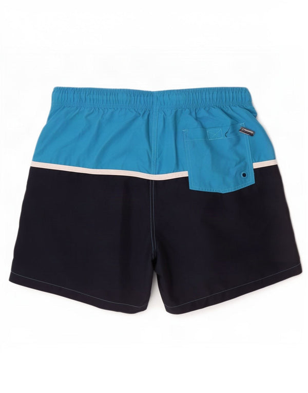 Pierre Cardin Womens Swimming Shorts Large Blue Colourblock Polyester