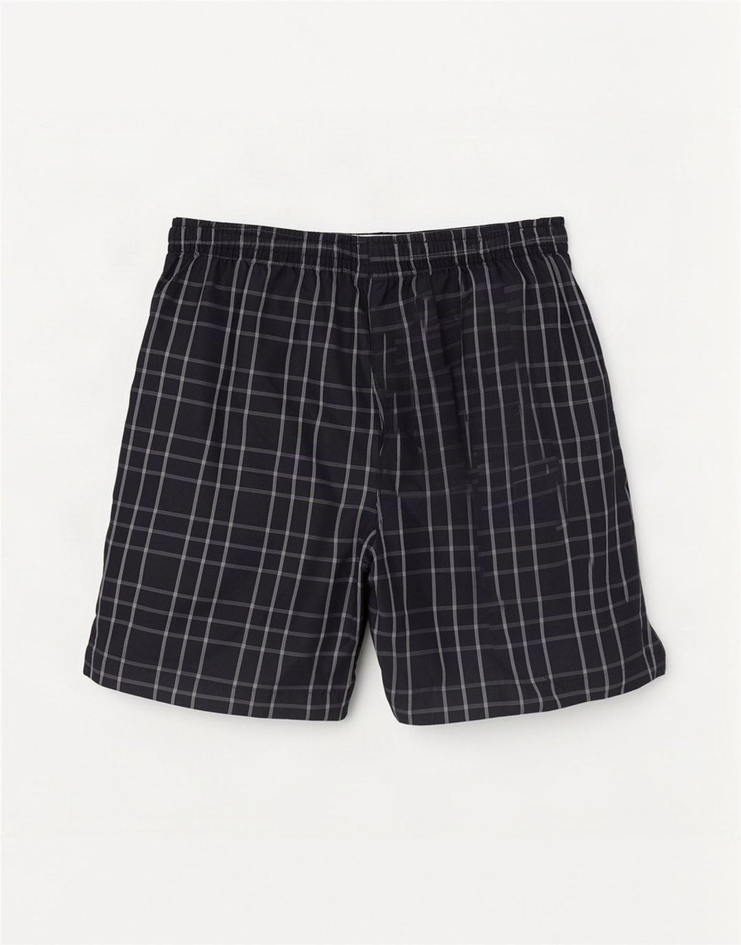 Umbro Mens Swimming Shorts Large Navy Blue Check Polyester