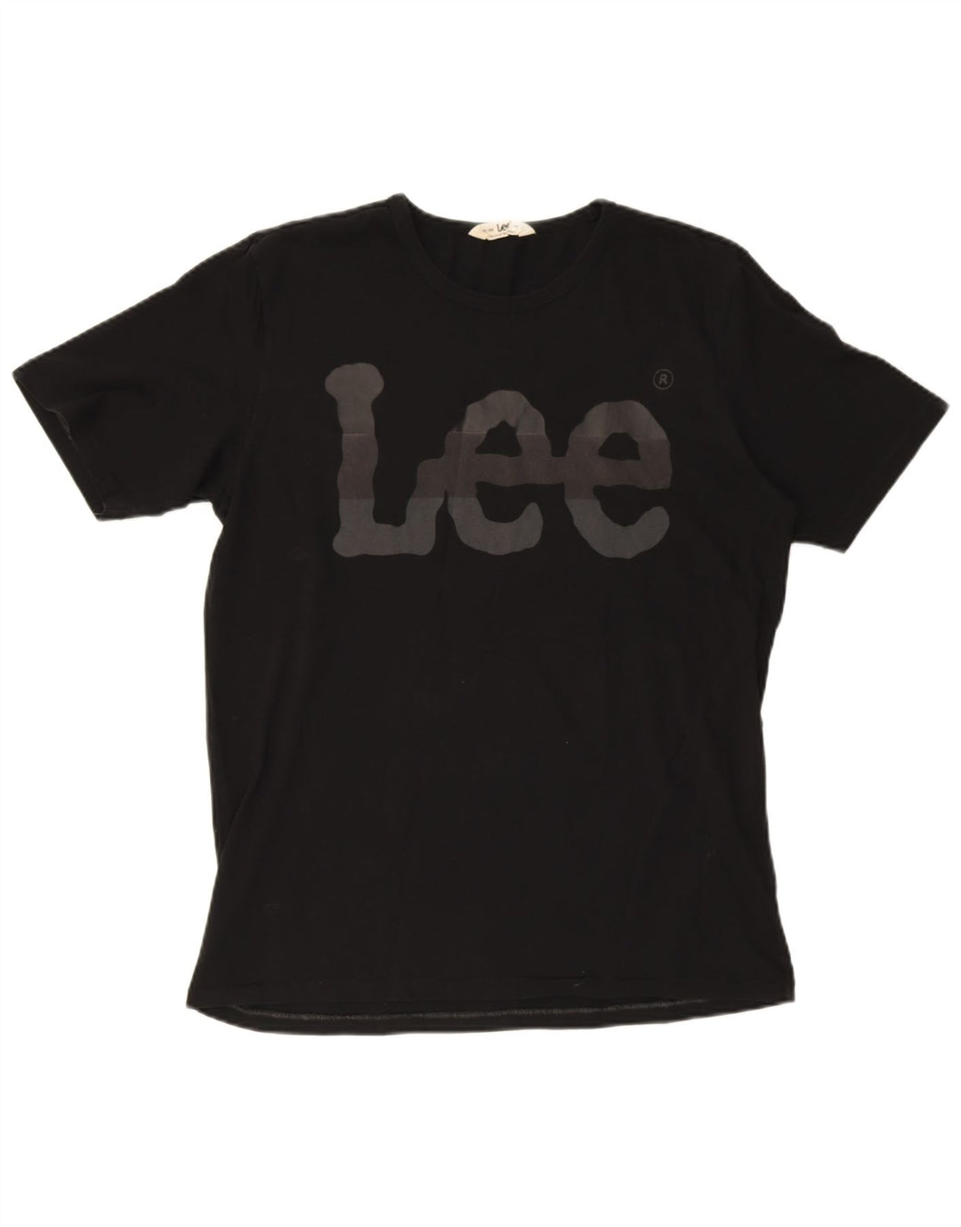 LEE Mens Graphic T-Shirt Top Large Black Cotton