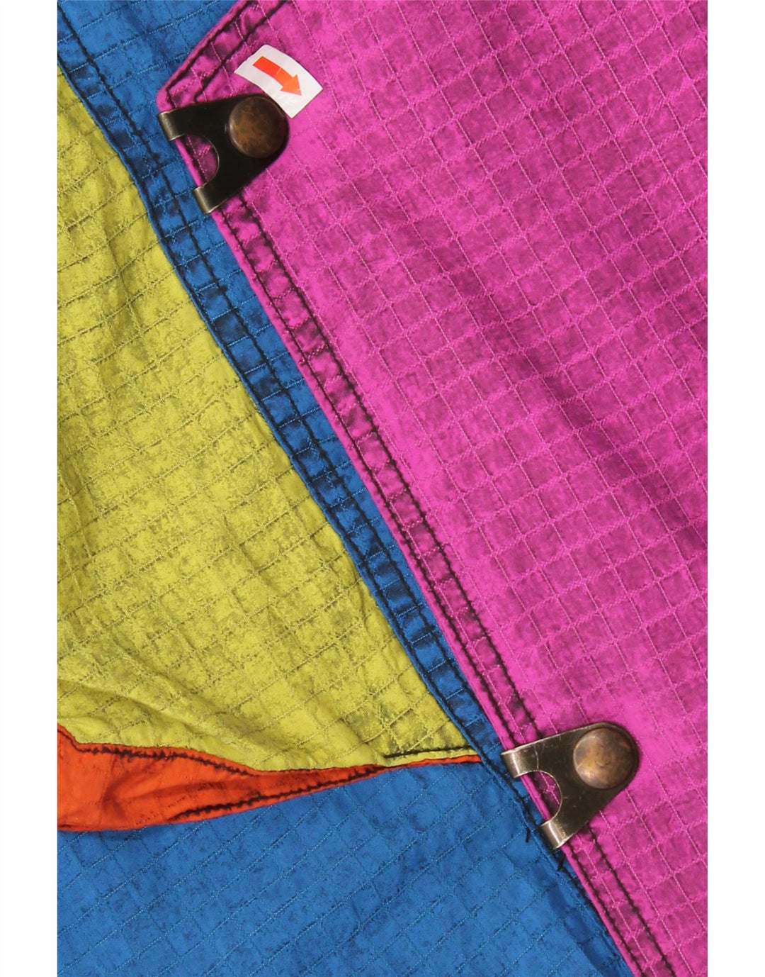 Vintage Mens Hooded Ski Jumpsuit IT 52 Large Blue Colourblock Polyamide