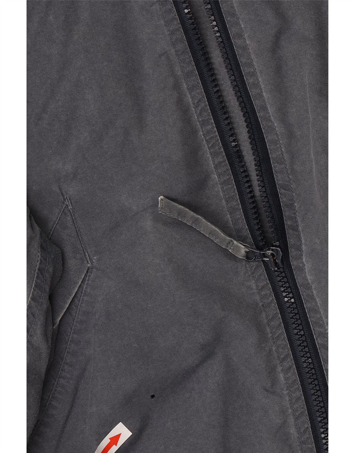 Think Pink Mens Hooded Windbreaker Jacket UK 48 4XL Grey Polyester