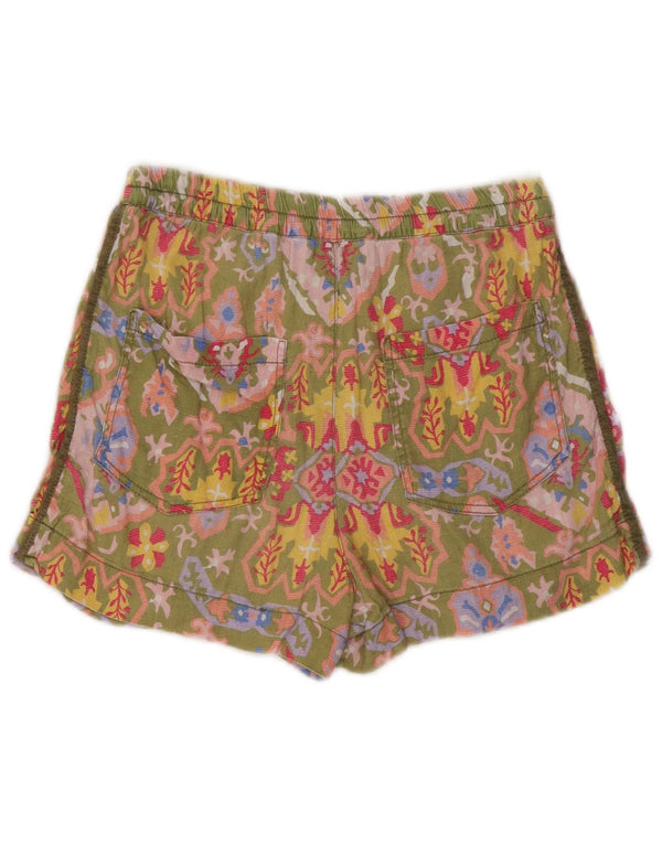 Zara Womens Chino Shorts Small W26 Multicoloured Floral